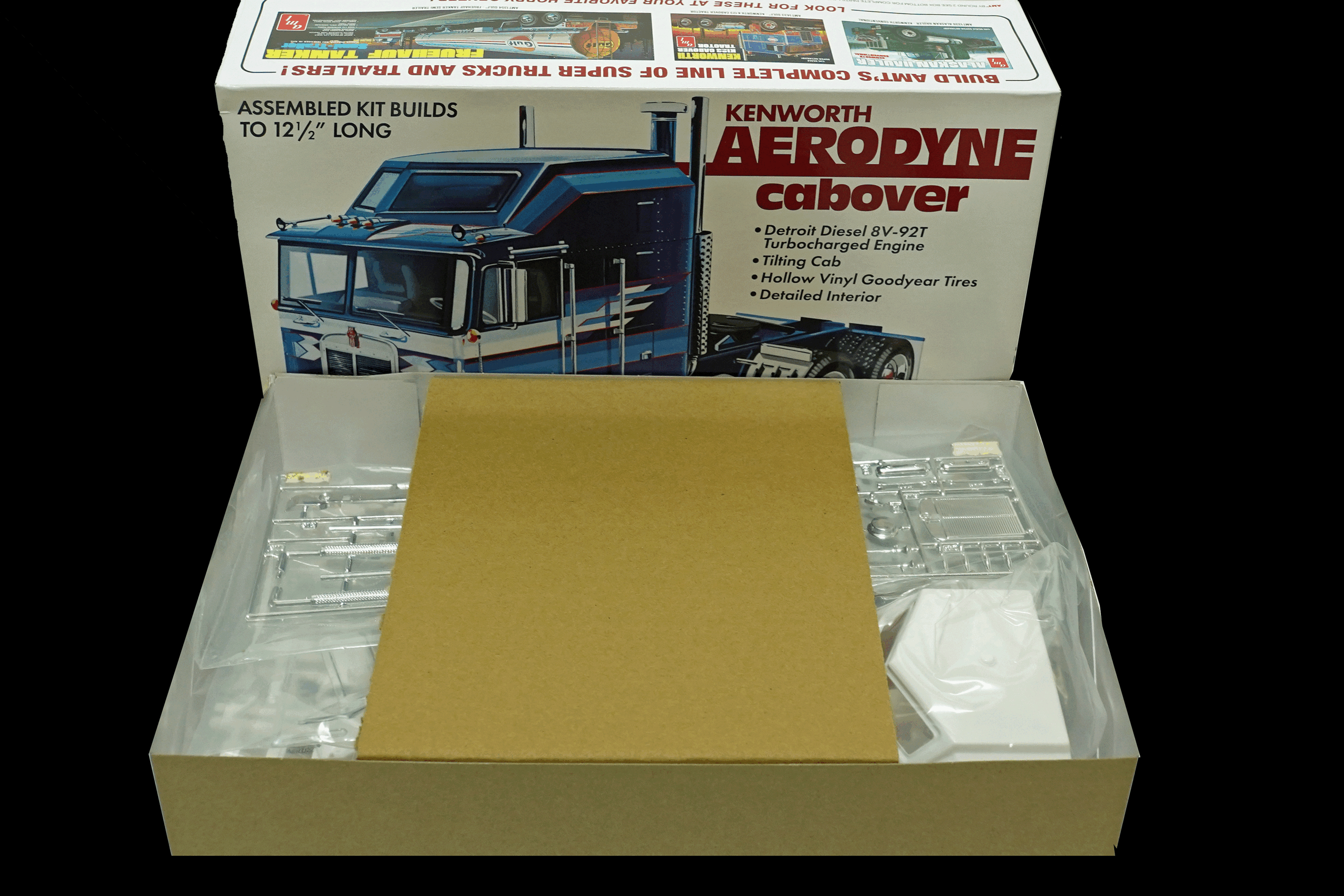 AMT 1463 KENWORTH AERODYNE CABOVER 1:25 -NIEUW- - Afbeelding 2