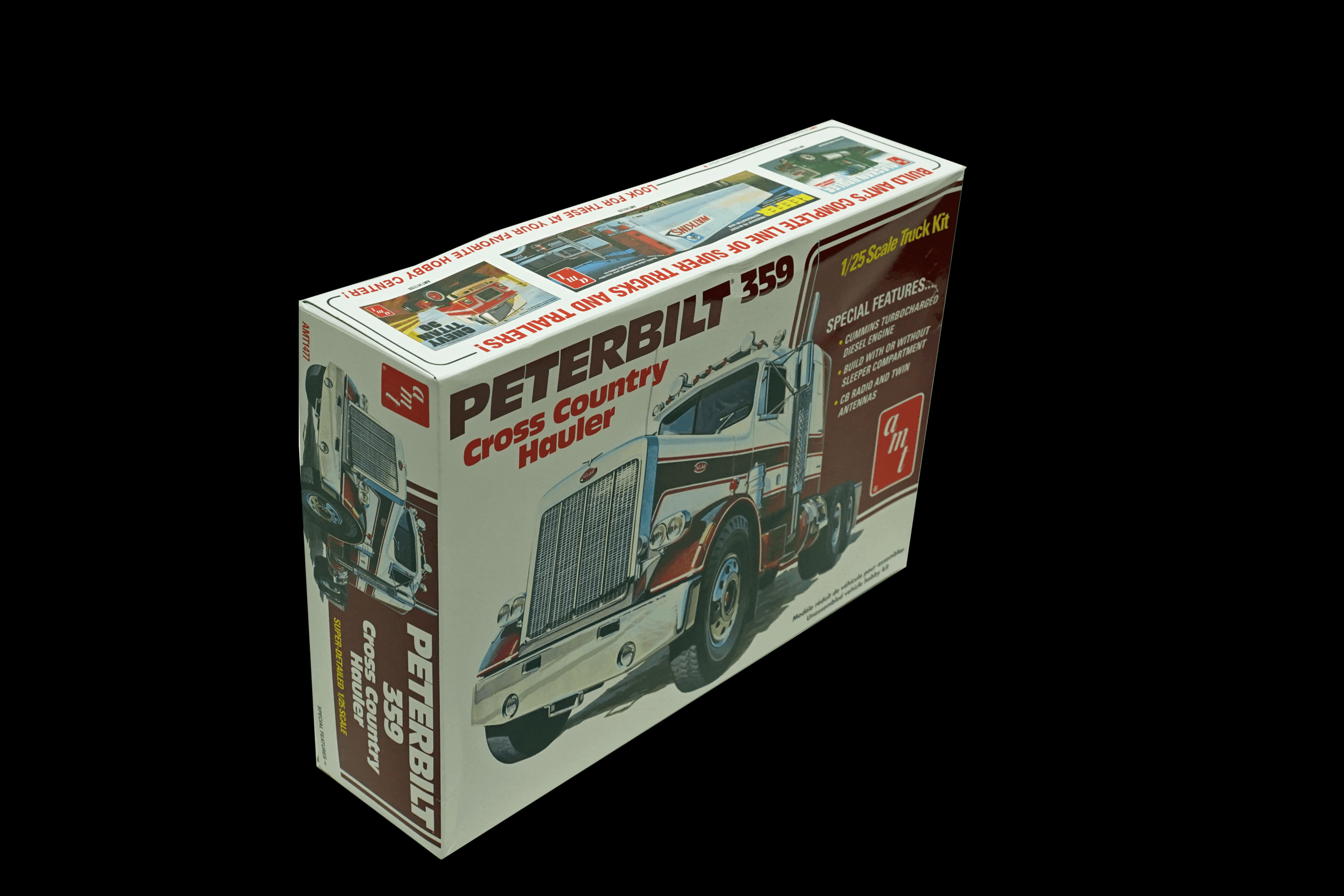 AMT 1477 PETERBILT 359 "CROSS COUNTRY HAULER" 1:25 -NIEUW- - Afbeelding 2