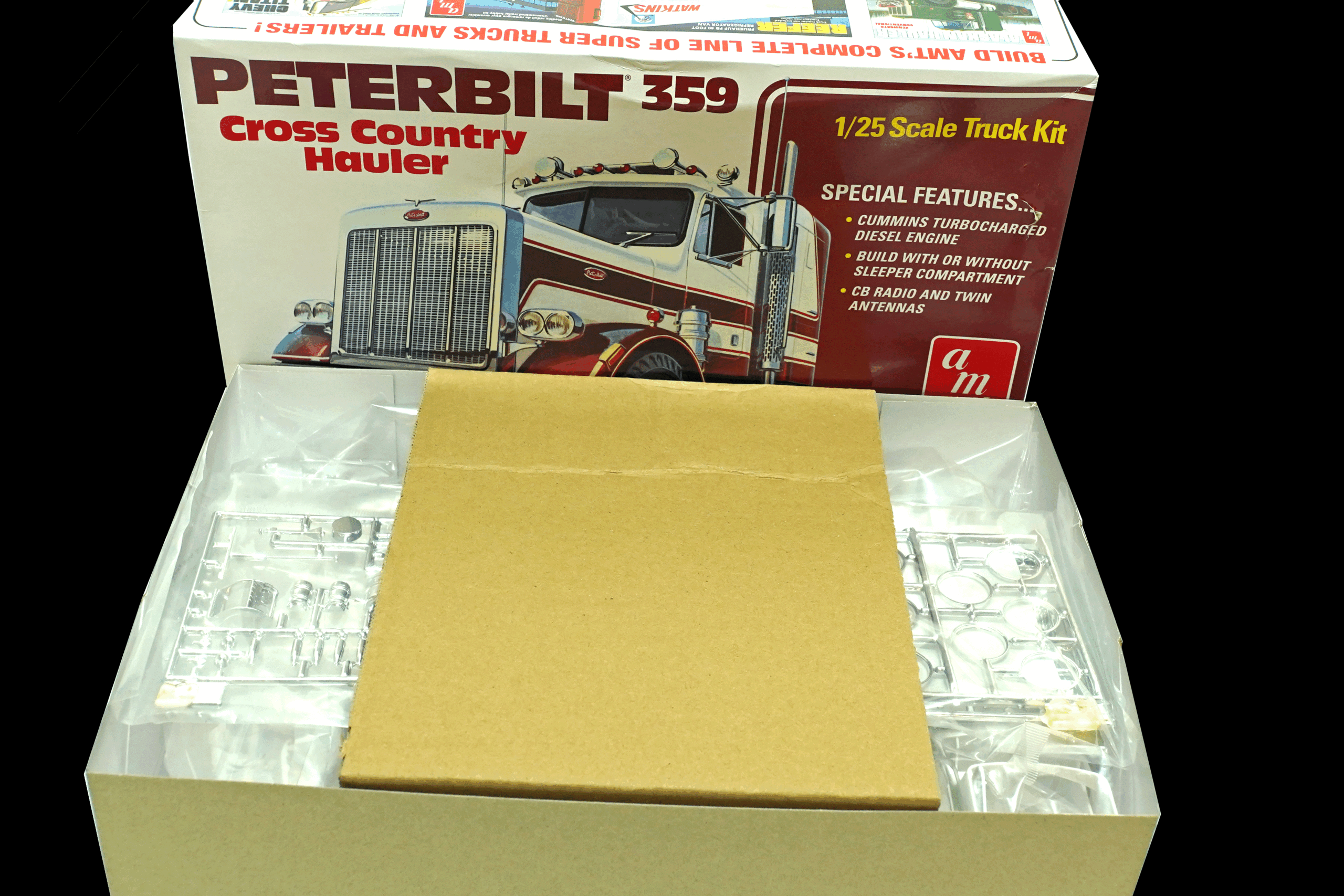 AMT 1477 PETERBILT 359 "CROSS COUNTRY HAULER" 1:25 -NIEUW- - Afbeelding 3