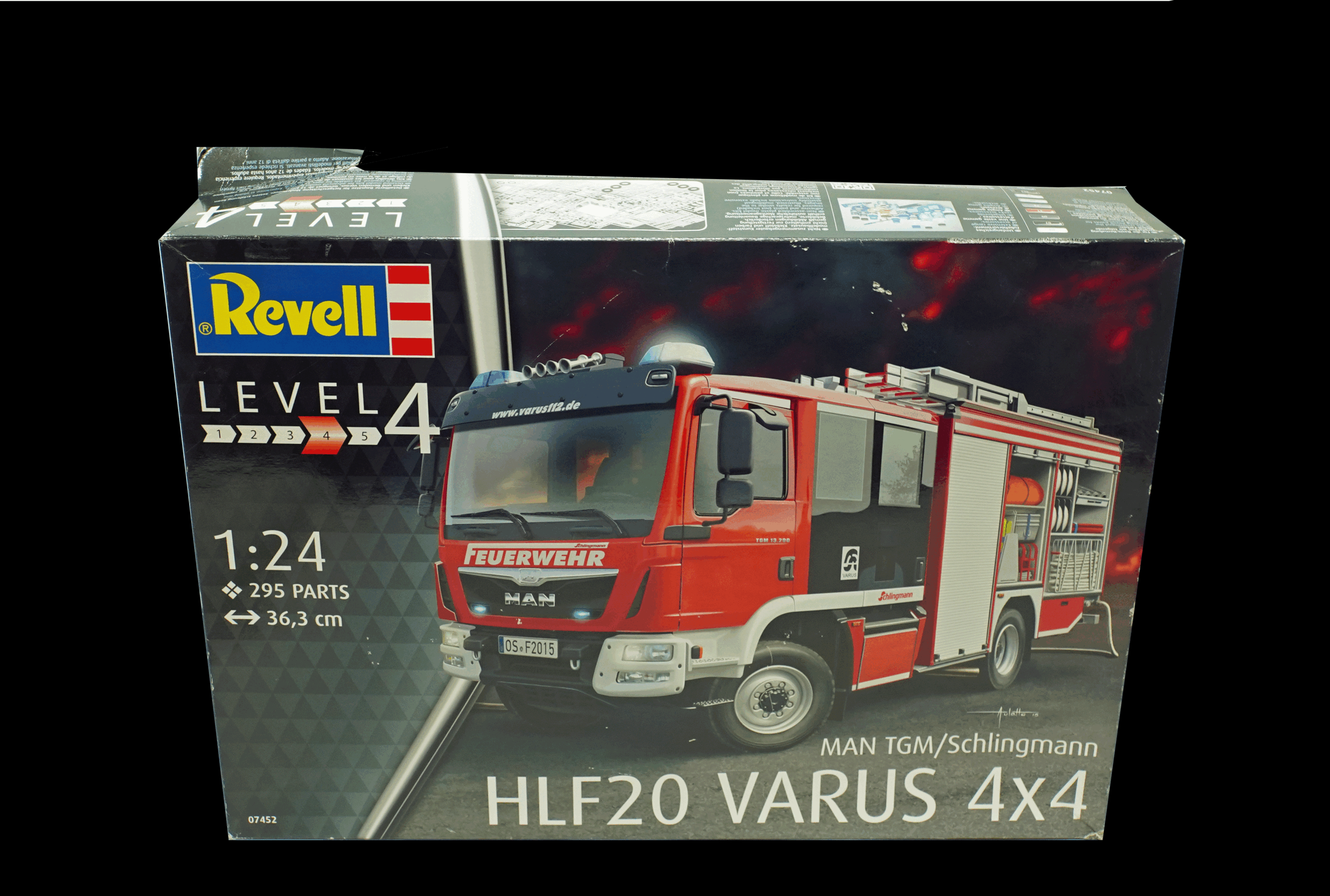 REVELL 07452 HLF20 VARUS 4X4 MAN TGM 1:24 BRANDWEER - LEES OMSCHRIJVING- - Afbeelding 2