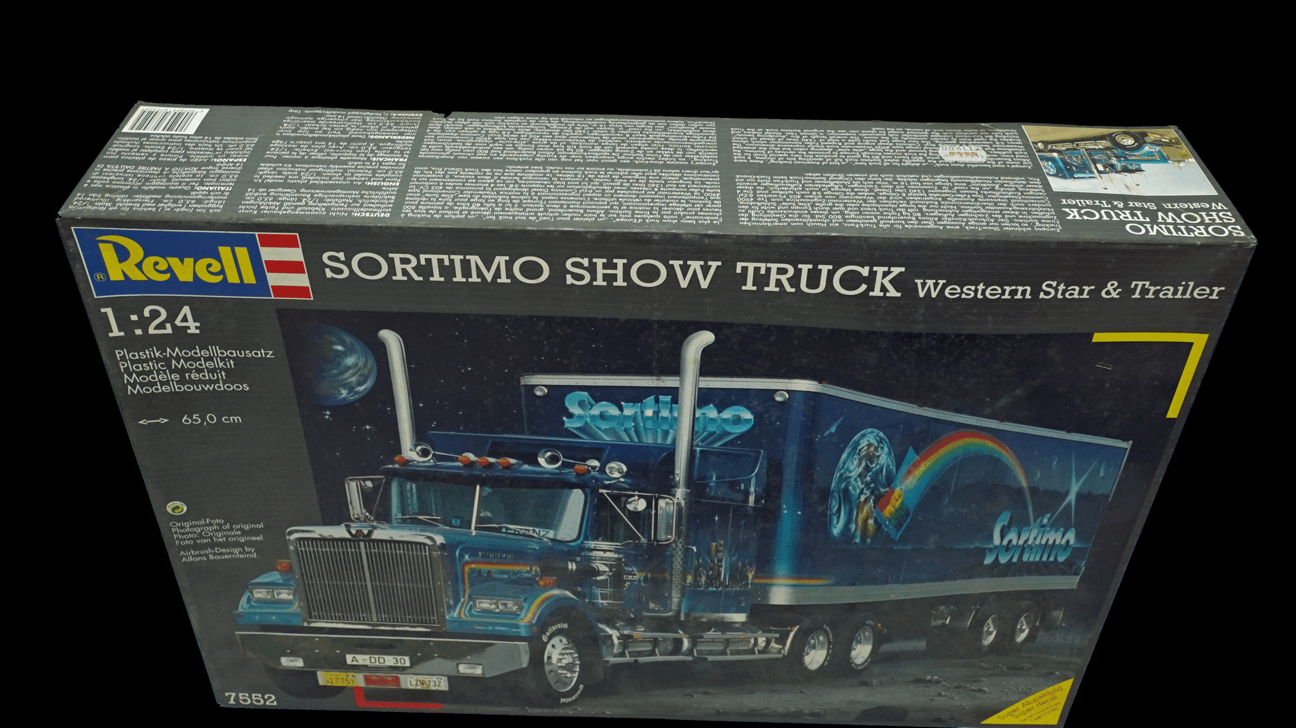 REVELL 7552 SORTIMO SHOW TRUCK / WESTERN STAR & TRAILER 1:24 -LEES OMSCHRIJVING- - Afbeelding 2