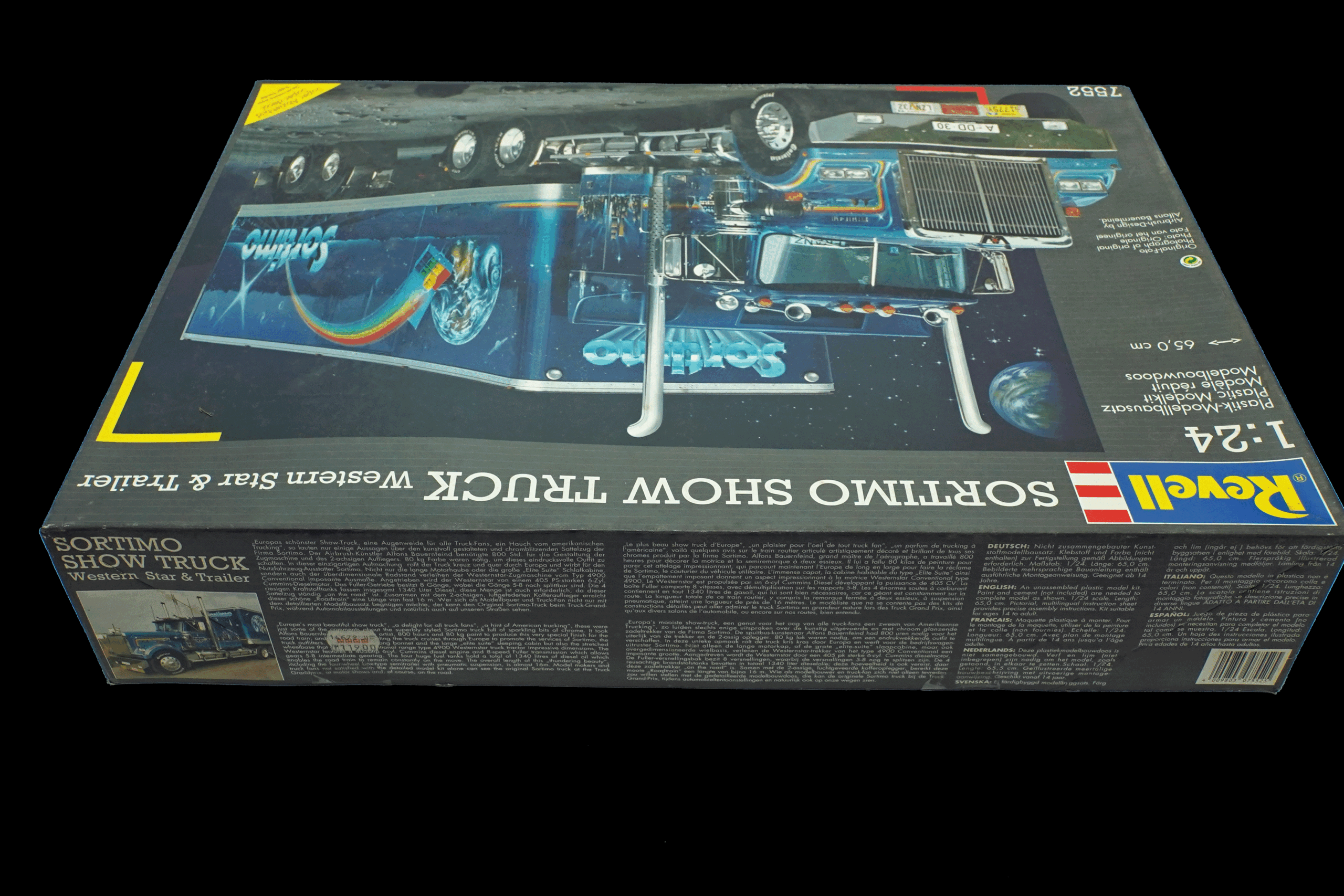 REVELL 7552 SORTIMO SHOW TRUCK / WESTERN STAR & TRAILER 1:24 -LEES OMSCHRIJVING- - Afbeelding 3