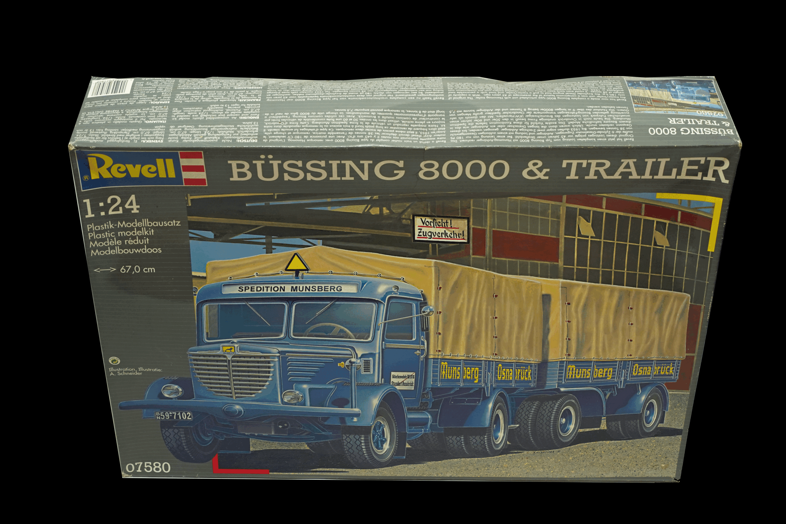 REVELL 07580 BÜSSING 8000 S 13 & TRAILER 1:24 -LEES OMSCHRIJVING- - Afbeelding 2