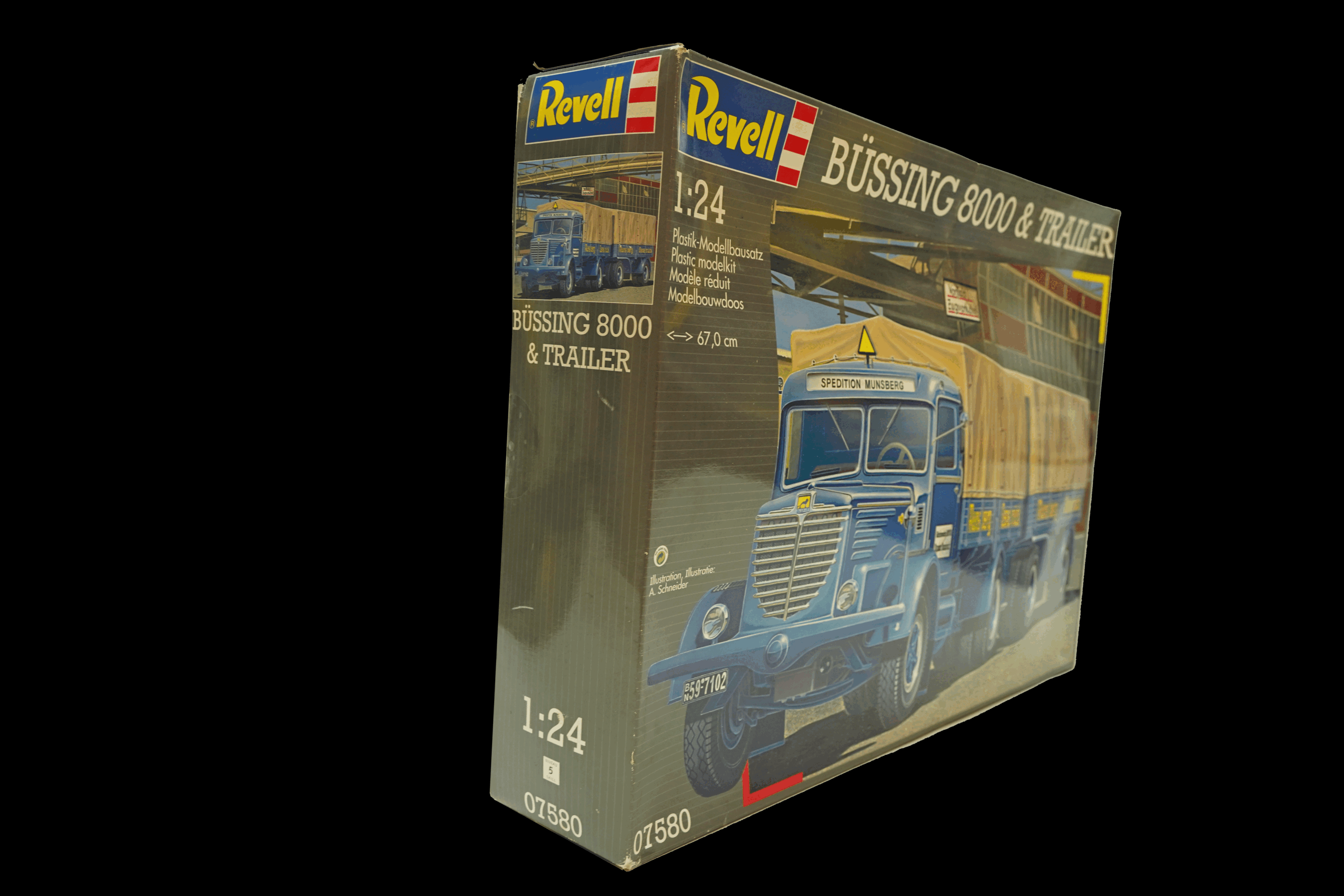 REVELL 07580 BÜSSING 8000 S 13 & TRAILER 1:24 -LEES OMSCHRIJVING- - Afbeelding 3