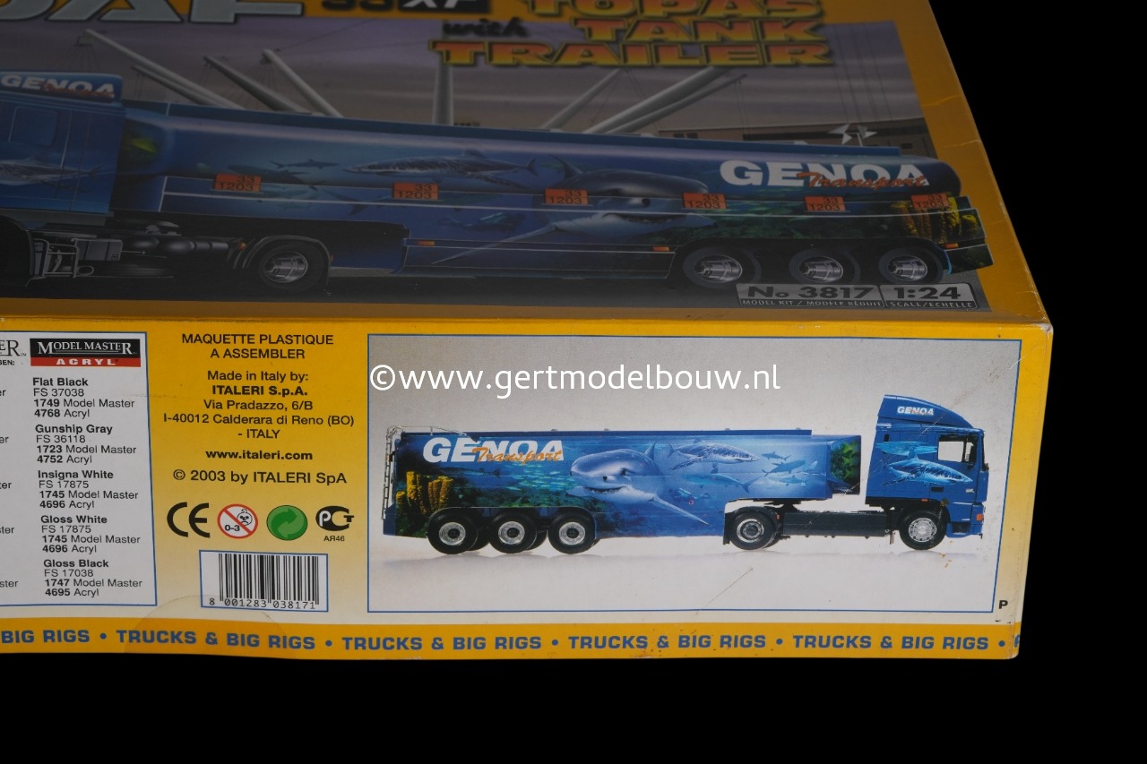 ITALERI 3817 DAF 95 XF EN TOPAS TANK TRAILER