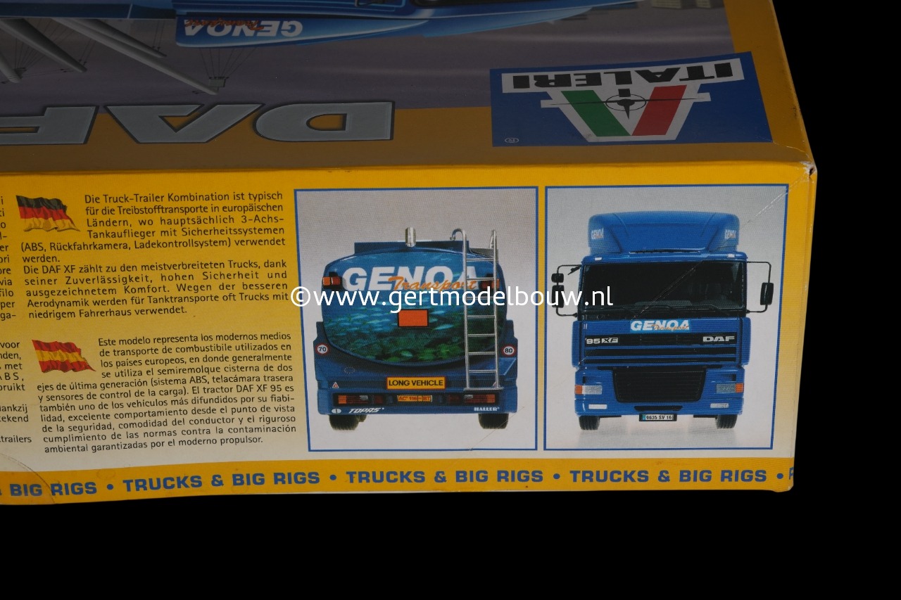 ITALERI 3817 DAF XF95 MET TOPAS TANK TRAILER 1:24 ( LEES OMSCHRIJVING ) - Afbeelding 4
